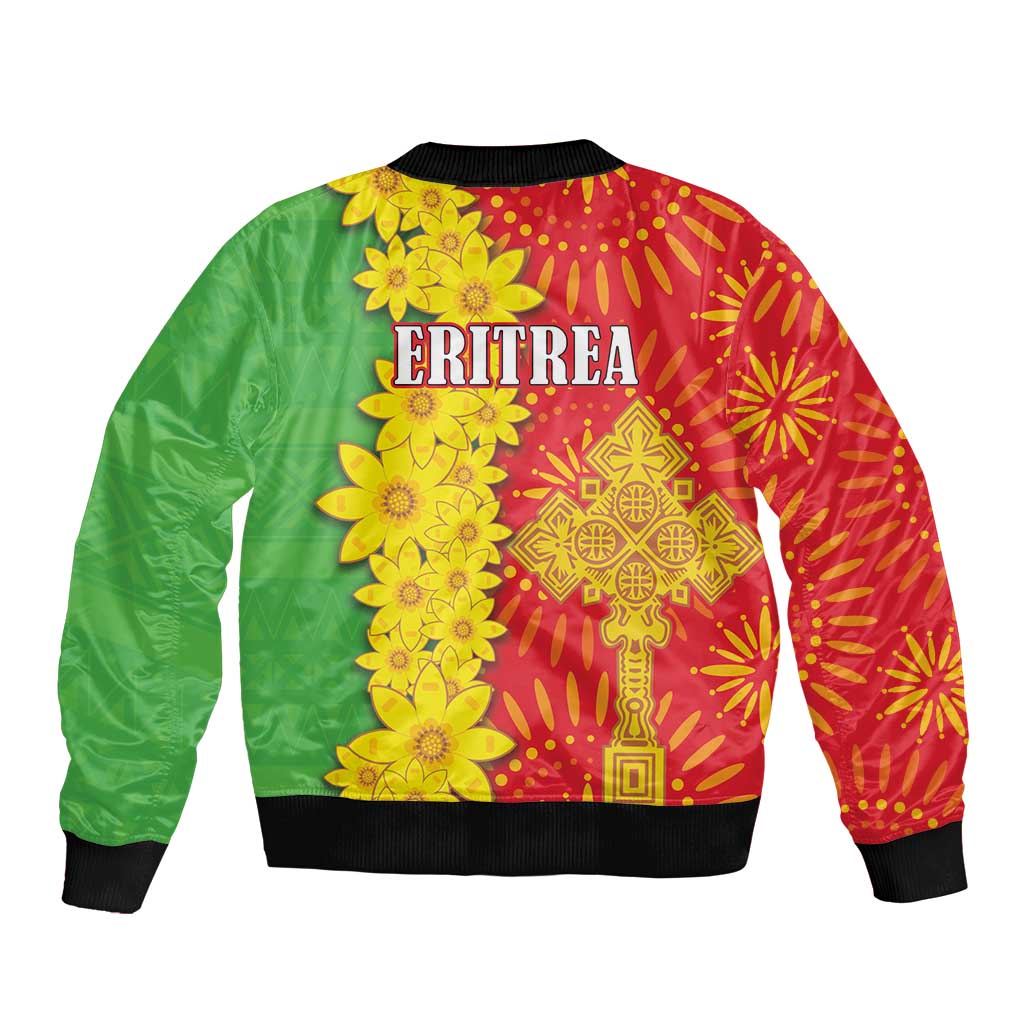 Eritrea Enkutatash Dashiki Bomber Jacket With Folk Pattern - Wonder Print Shop