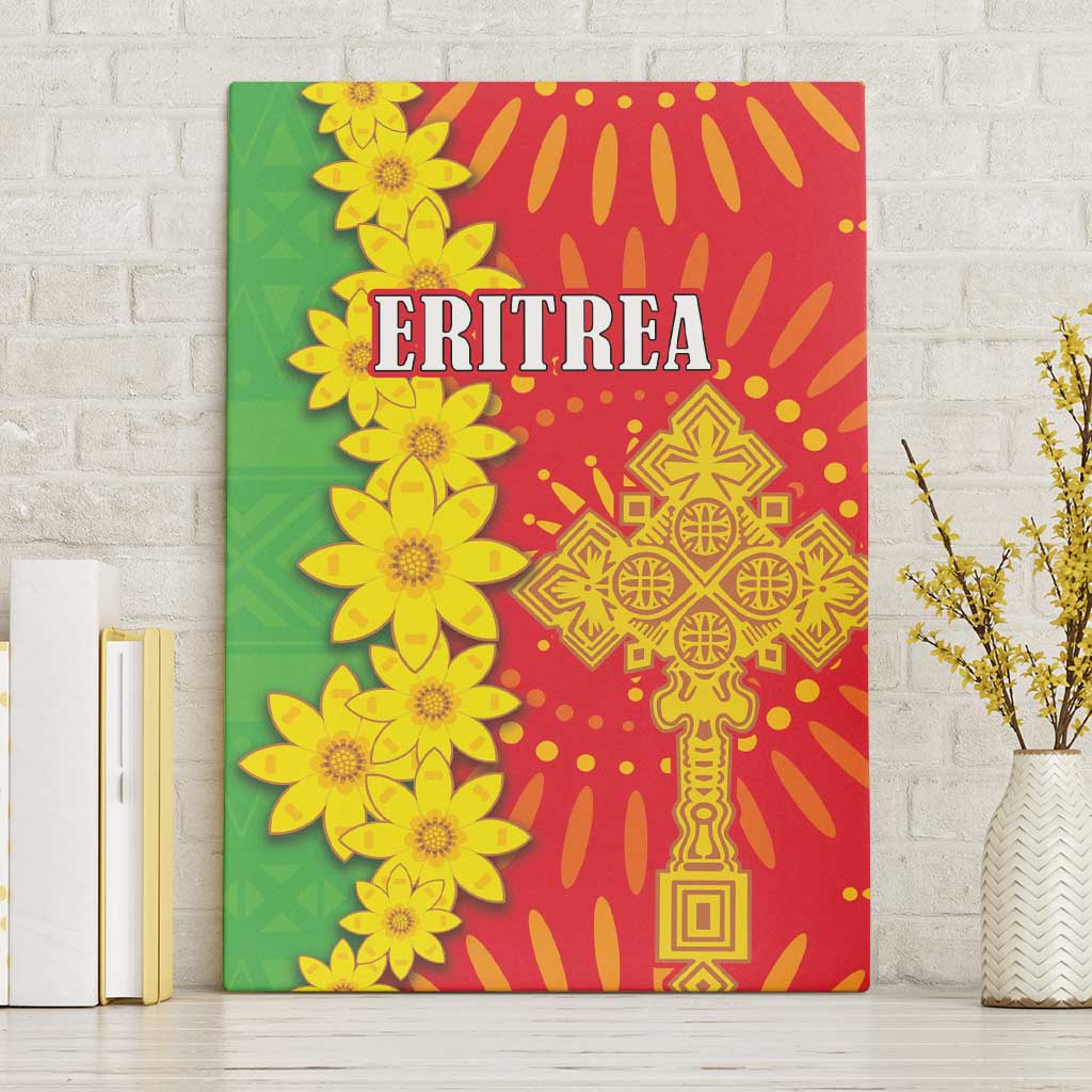 Eritrea Enkutatash Dashiki Canvas Wall Art With Folk Pattern - Wonder Print Shop