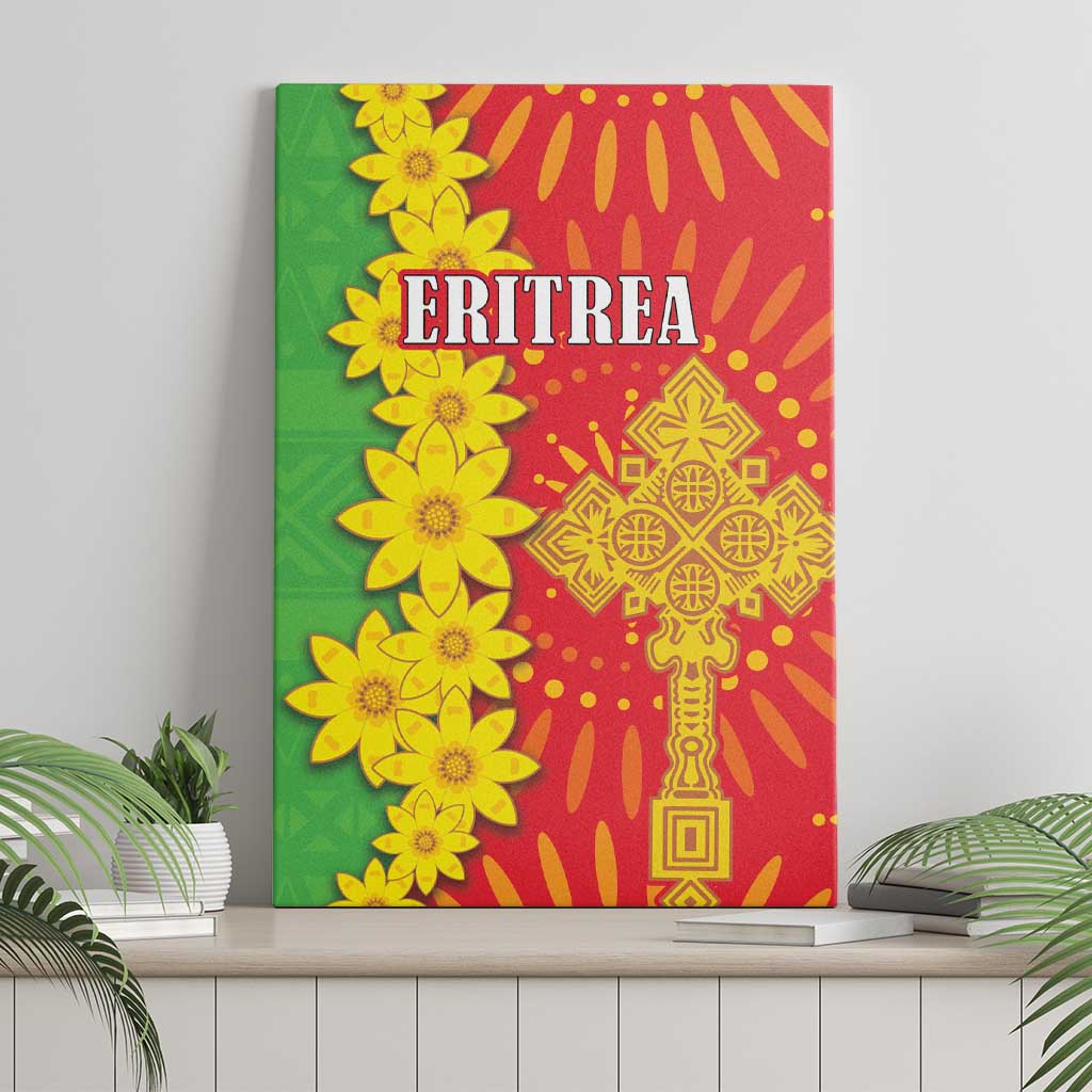 Eritrea Enkutatash Dashiki Canvas Wall Art With Folk Pattern - Wonder Print Shop