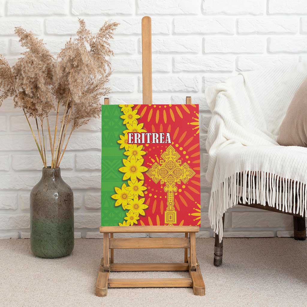 Eritrea Enkutatash Dashiki Canvas Wall Art With Folk Pattern - Wonder Print Shop