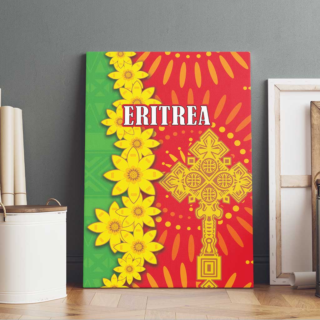 Eritrea Enkutatash Dashiki Canvas Wall Art With Folk Pattern - Wonder Print Shop