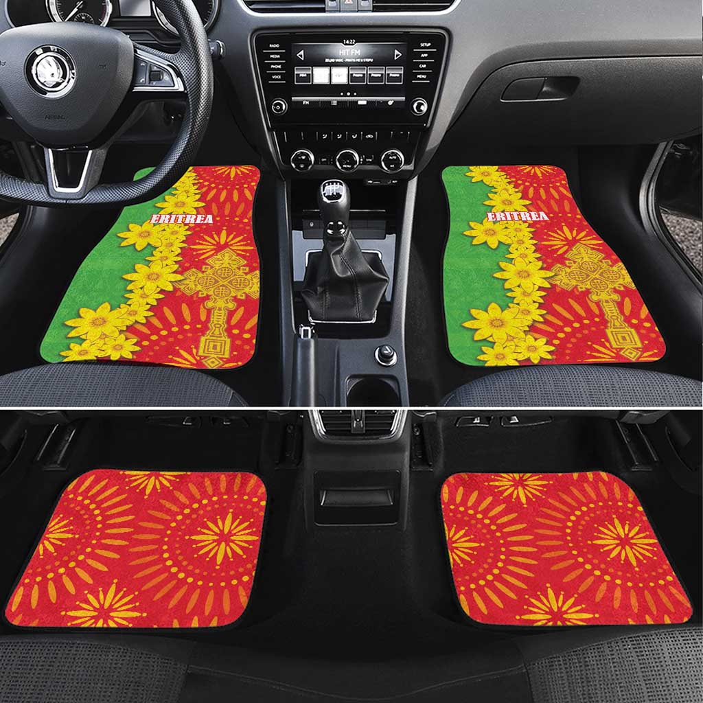Eritrea Enkutatash Dashiki Car Mats With Folk Pattern - Wonder Print Shop