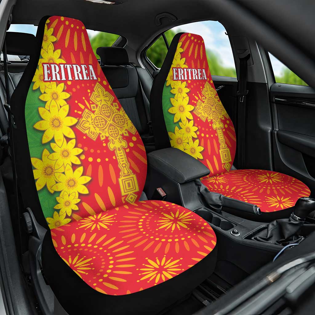 Eritrea Enkutatash Dashiki Car Seat Cover With Folk Pattern - Wonder Print Shop