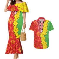 Eritrea Enkutatash Dashiki Couples Matching Mermaid Dress and Hawaiian Shirt With Folk Pattern - Wonder Print Shop