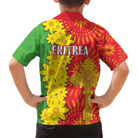 Eritrea Enkutatash Dashiki Family Matching Long Sleeve Bodycon Dress and Hawaiian Shirt With Folk Pattern - Wonder Print Shop