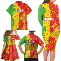 Eritrea Enkutatash Dashiki Family Matching Long Sleeve Bodycon Dress and Hawaiian Shirt With Folk Pattern - Wonder Print Shop