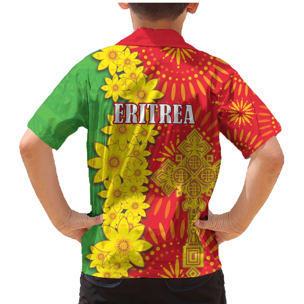 Eritrea Enkutatash Dashiki Family Matching Mermaid Dress and Hawaiian Shirt With Folk Pattern - Wonder Print Shop