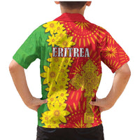Eritrea Enkutatash Dashiki Family Matching Mermaid Dress and Hawaiian Shirt With Folk Pattern - Wonder Print Shop