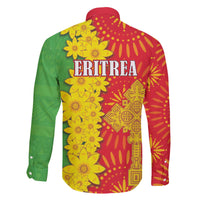 Eritrea Enkutatash Dashiki Family Matching Off Shoulder Short Dress and Hawaiian Shirt With Folk Pattern - Wonder Print Shop