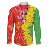 Eritrea Enkutatash Dashiki Family Matching Short Sleeve Bodycon Dress and Hawaiian Shirt With Folk Pattern - Wonder Print Shop