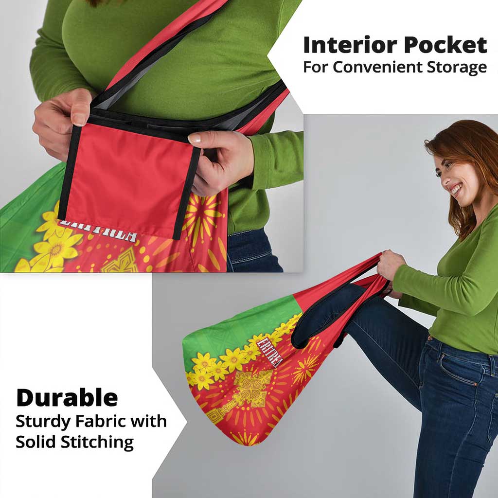 Eritrea Enkutatash Dashiki Grocery Bag With Folk Pattern