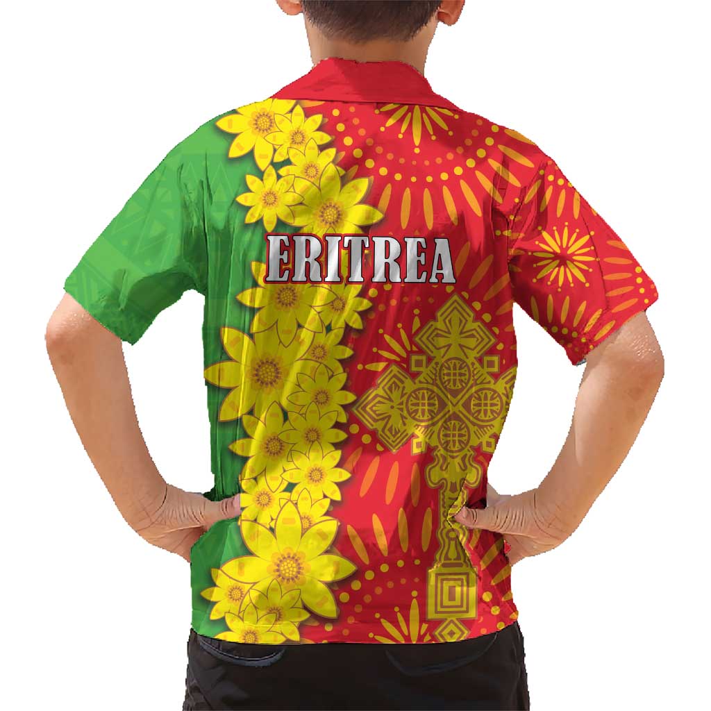 Eritrea Enkutatash Dashiki Hawaiian Shirt With Folk Pattern - Wonder Print Shop
