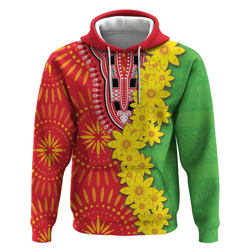 Eritrea Enkutatash Dashiki Hoodie With Folk Pattern - Wonder Print Shop