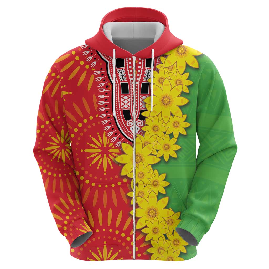 Eritrea Enkutatash Dashiki Hoodie With Folk Pattern - Wonder Print Shop