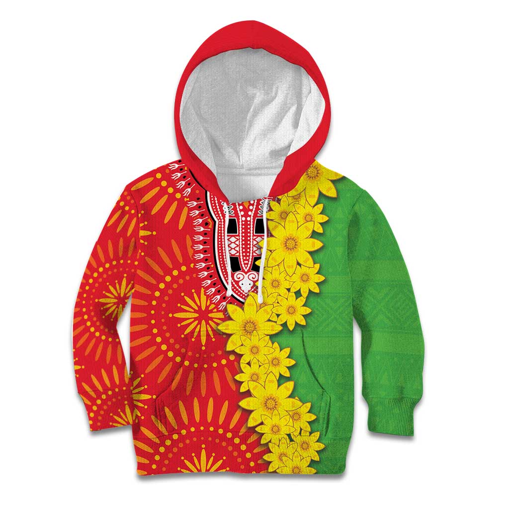 Eritrea Enkutatash Dashiki Kid Hoodie With Folk Pattern - Wonder Print Shop