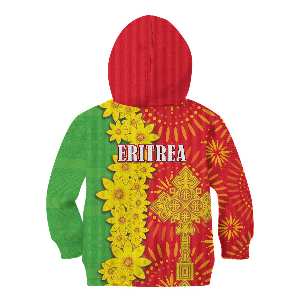 Eritrea Enkutatash Dashiki Kid Hoodie With Folk Pattern - Wonder Print Shop