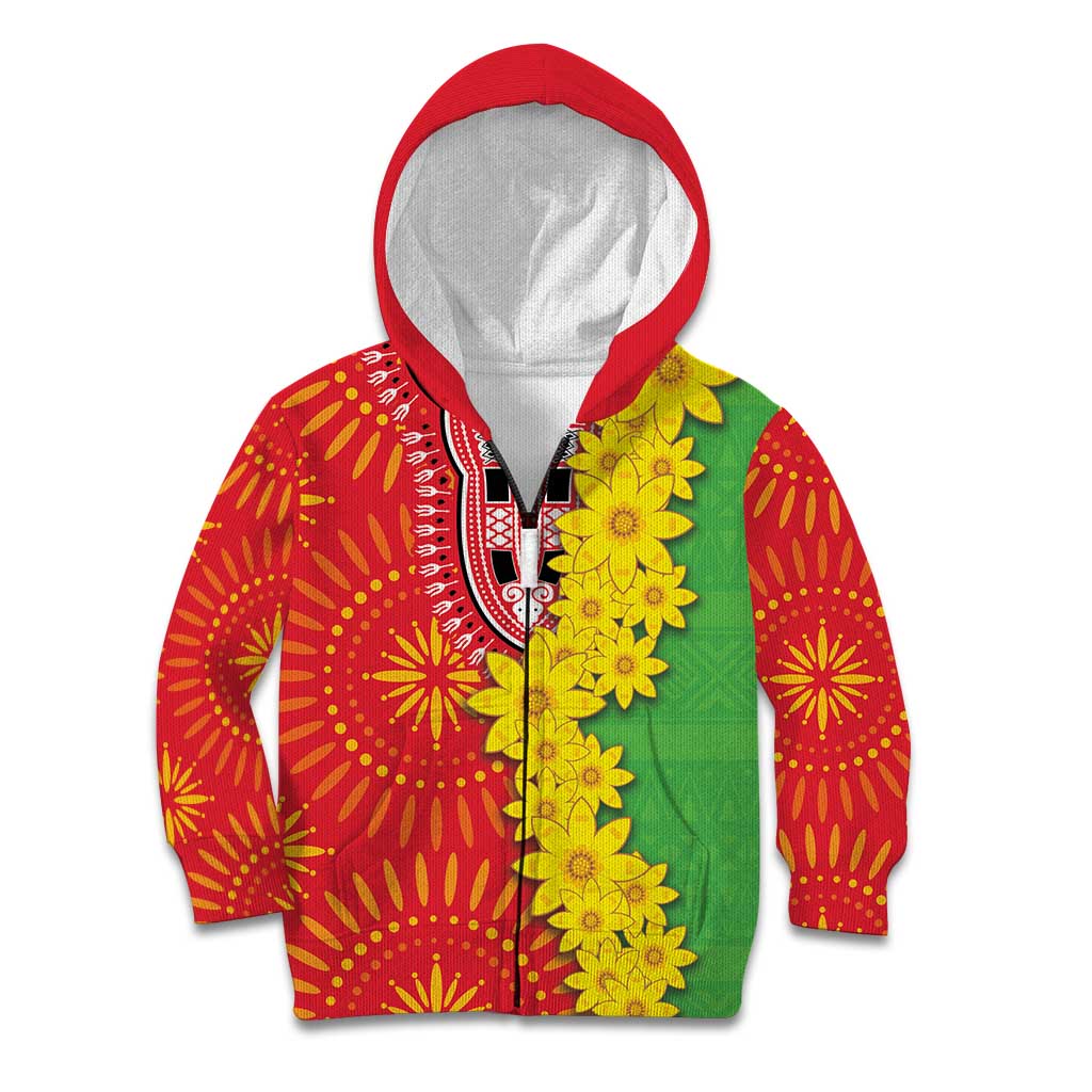 Eritrea Enkutatash Dashiki Kid Hoodie With Folk Pattern - Wonder Print Shop