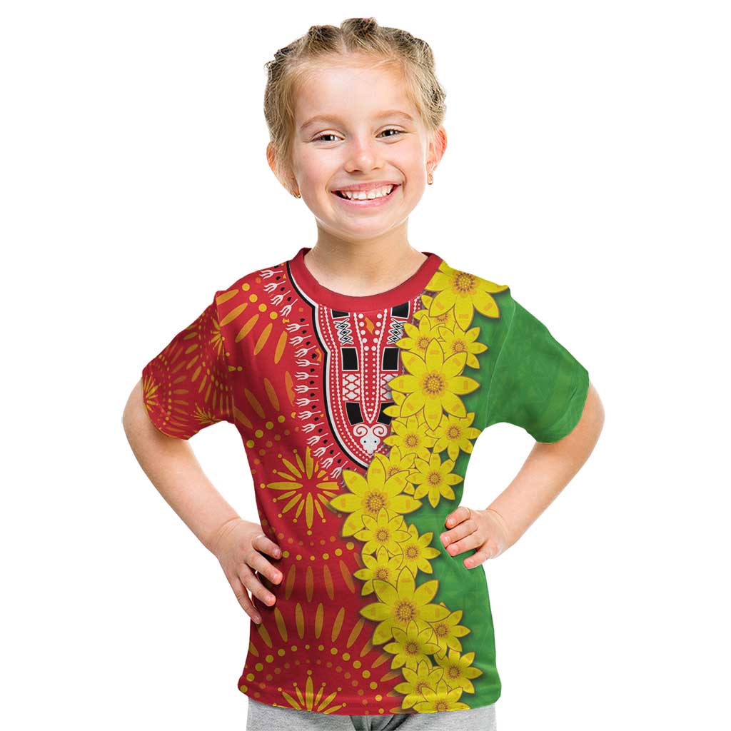 Eritrea Enkutatash Dashiki Kid T Shirt With Folk Pattern - Wonder Print Shop