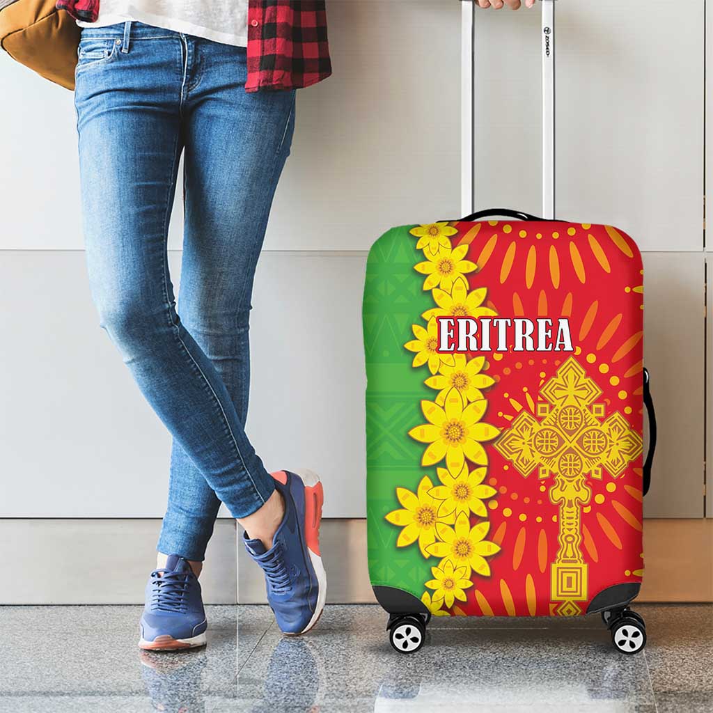 Eritrea Enkutatash Dashiki Luggage Cover With Folk Pattern - Wonder Print Shop
