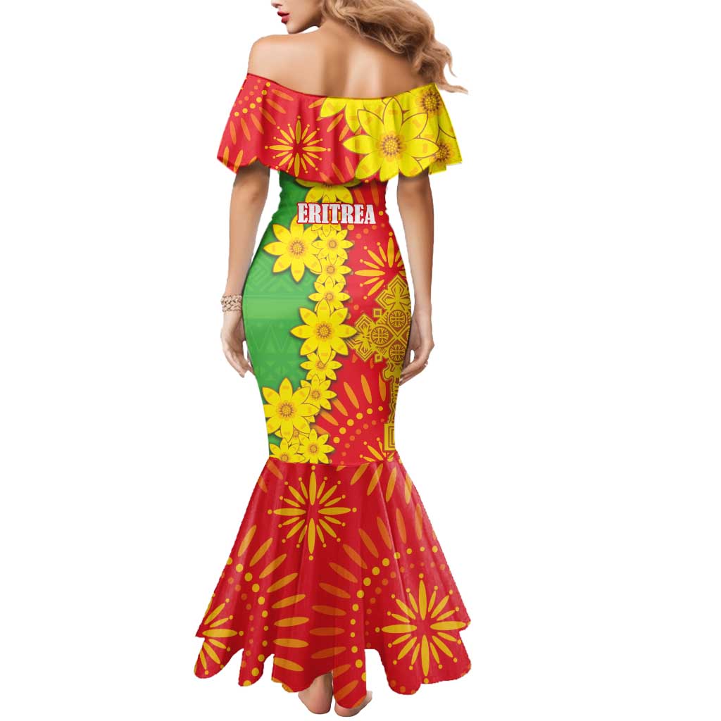 Eritrea Enkutatash Dashiki Mermaid Dress With Folk Pattern - Wonder Print Shop