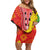 Eritrea Enkutatash Dashiki Off Shoulder Short Dress With Folk Pattern - Wonder Print Shop
