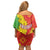 Eritrea Enkutatash Dashiki Off Shoulder Short Dress With Folk Pattern - Wonder Print Shop