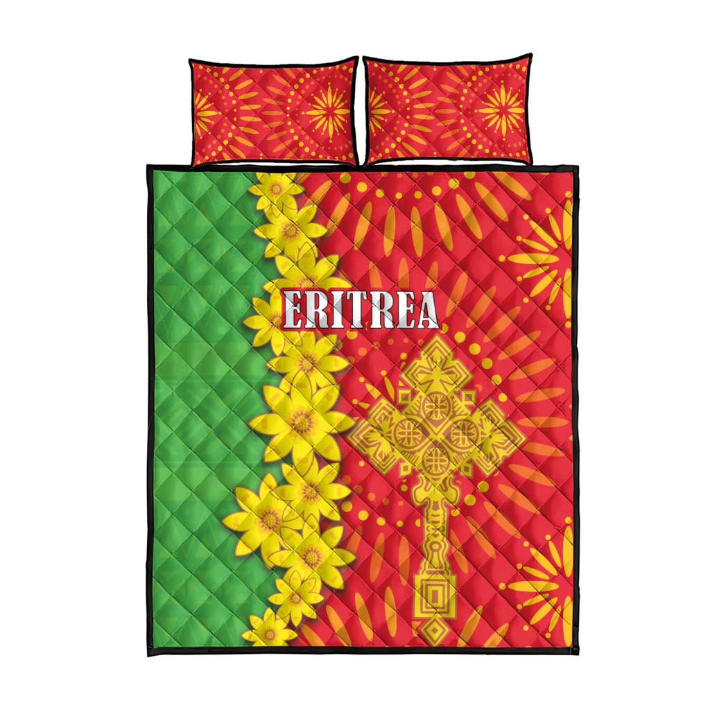 Eritrea Enkutatash Dashiki Quilt Bed Set With Folk Pattern - Wonder Print Shop