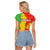 Eritrea Enkutatash Dashiki Raglan Cropped T Shirt With Folk Pattern - Wonder Print Shop