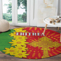 Eritrea Enkutatash Dashiki Round Carpet With Folk Pattern