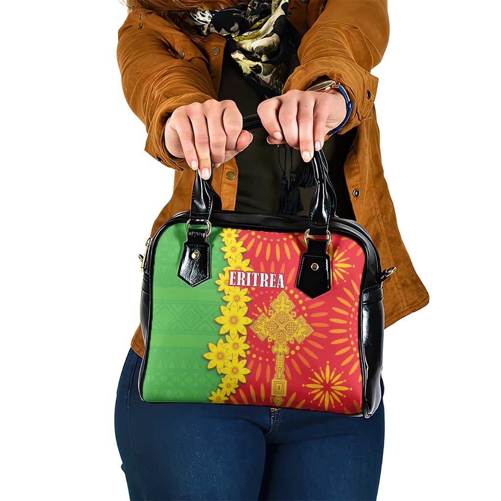 Eritrea Enkutatash Dashiki Shoulder Handbag With Folk Pattern
