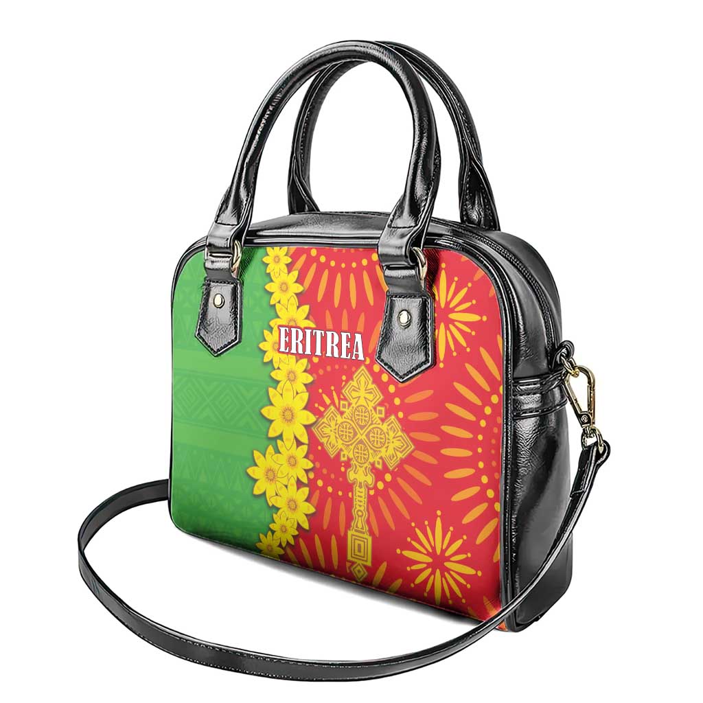 Eritrea Enkutatash Dashiki Shoulder Handbag With Folk Pattern