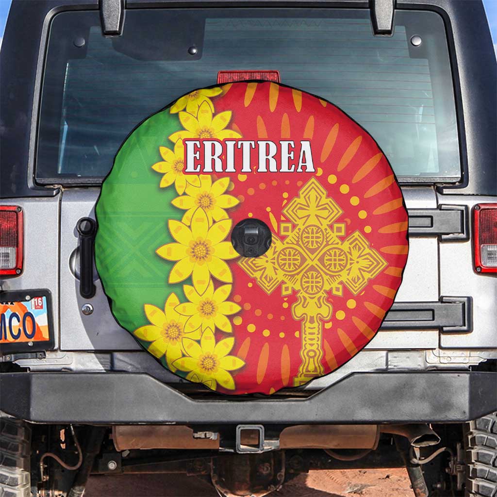Eritrea Enkutatash Dashiki Spare Tire Cover With Folk Pattern - Wonder Print Shop