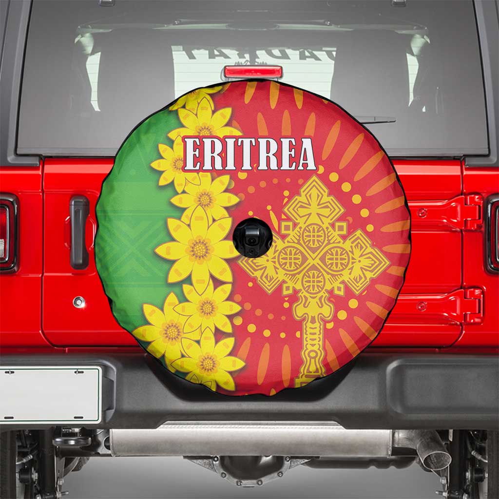 Eritrea Enkutatash Dashiki Spare Tire Cover With Folk Pattern - Wonder Print Shop
