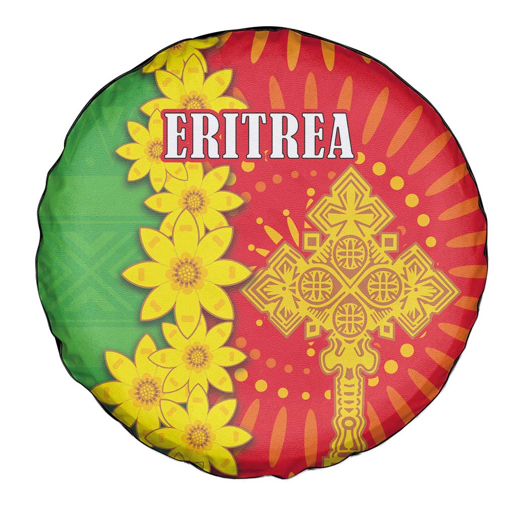 Eritrea Enkutatash Dashiki Spare Tire Cover With Folk Pattern - Wonder Print Shop