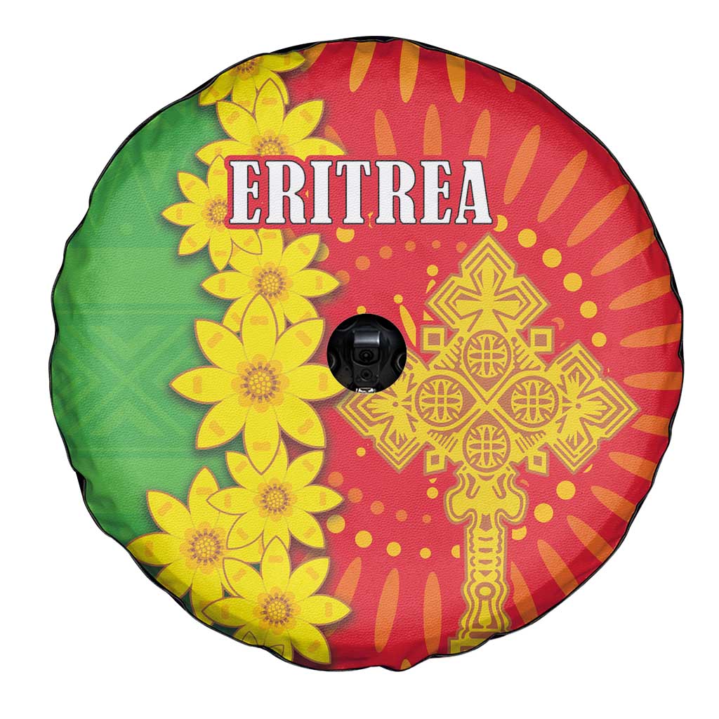 Eritrea Enkutatash Dashiki Spare Tire Cover With Folk Pattern - Wonder Print Shop