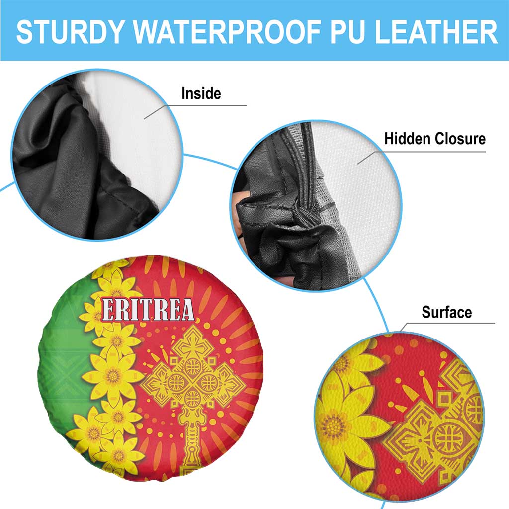 Eritrea Enkutatash Dashiki Spare Tire Cover With Folk Pattern - Wonder Print Shop