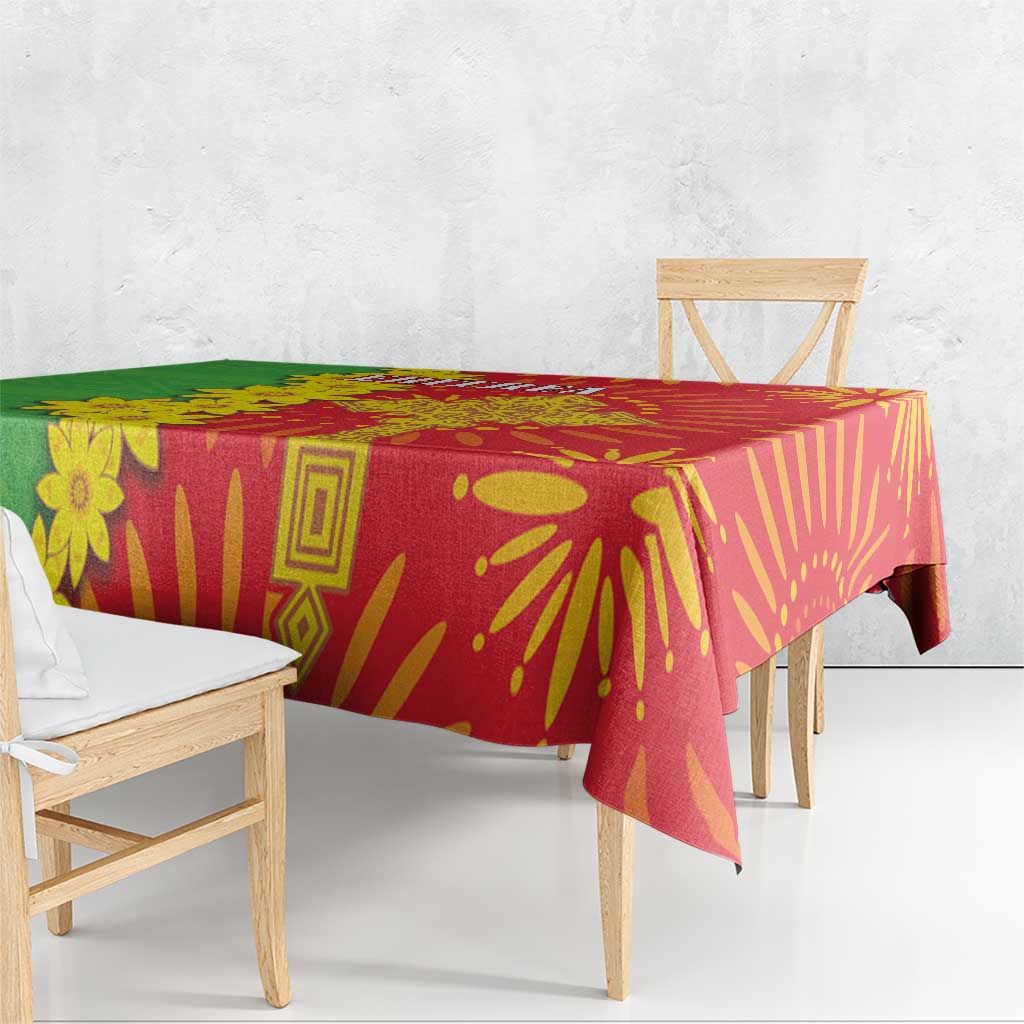 Eritrea Enkutatash Dashiki Tablecloth With Folk Pattern - Wonder Print Shop