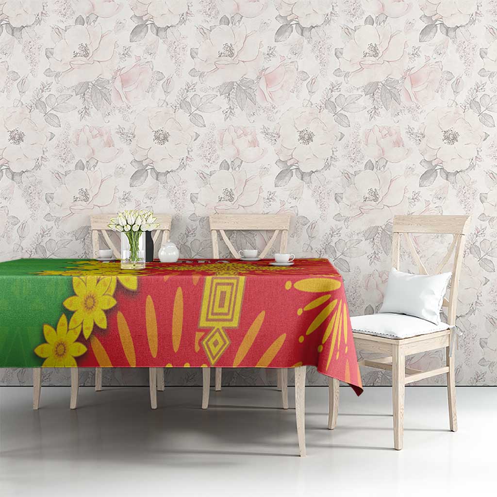 Eritrea Enkutatash Dashiki Tablecloth With Folk Pattern - Wonder Print Shop