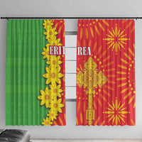 Eritrea Enkutatash Dashiki Window Curtain With Folk Pattern - Wonder Print Shop