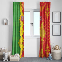 Eritrea Enkutatash Dashiki Window Curtain With Folk Pattern - Wonder Print Shop