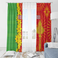 Eritrea Enkutatash Dashiki Window Curtain With Folk Pattern - Wonder Print Shop