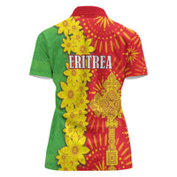 Eritrea Enkutatash Dashiki Women Polo Shirt With Folk Pattern - Wonder Print Shop