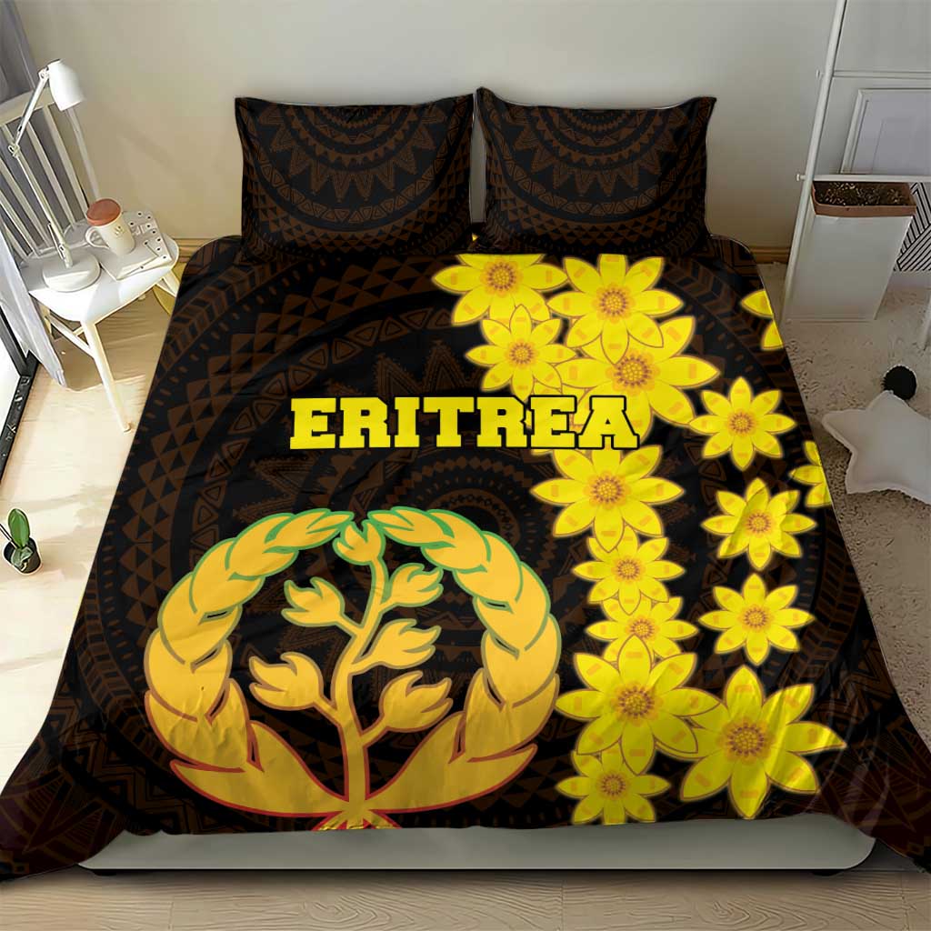 Enkutatash Eritrea New Year Bedding Set With Coat Of Arms - Wonder Print Shop