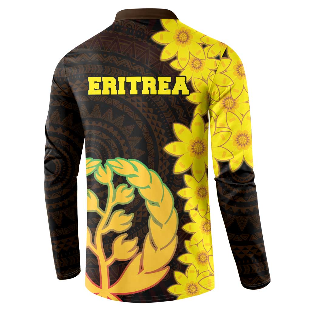 Enkutatash Eritrea New Year Button Sweatshirt With Coat Of Arms - Wonder Print Shop