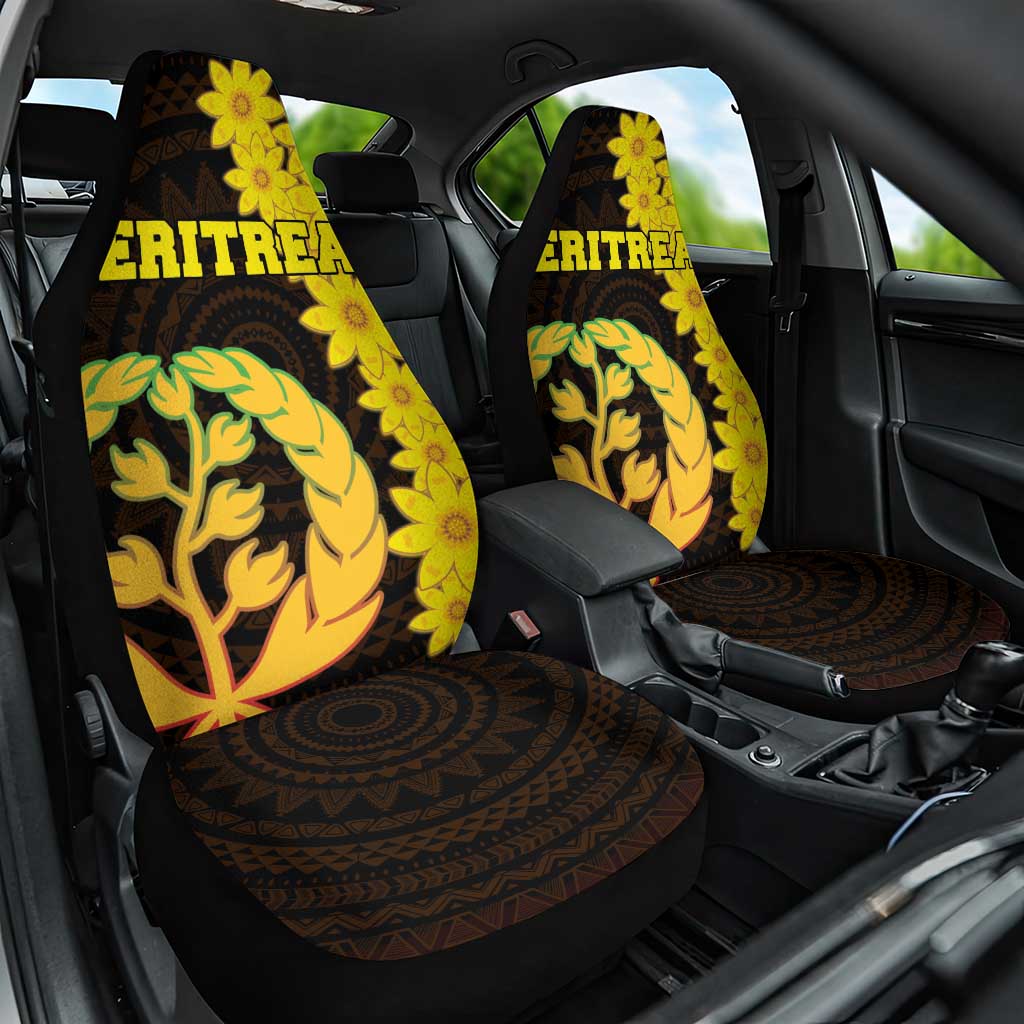 Enkutatash Eritrea New Year Car Seat Cover With Coat Of Arms - Wonder Print Shop