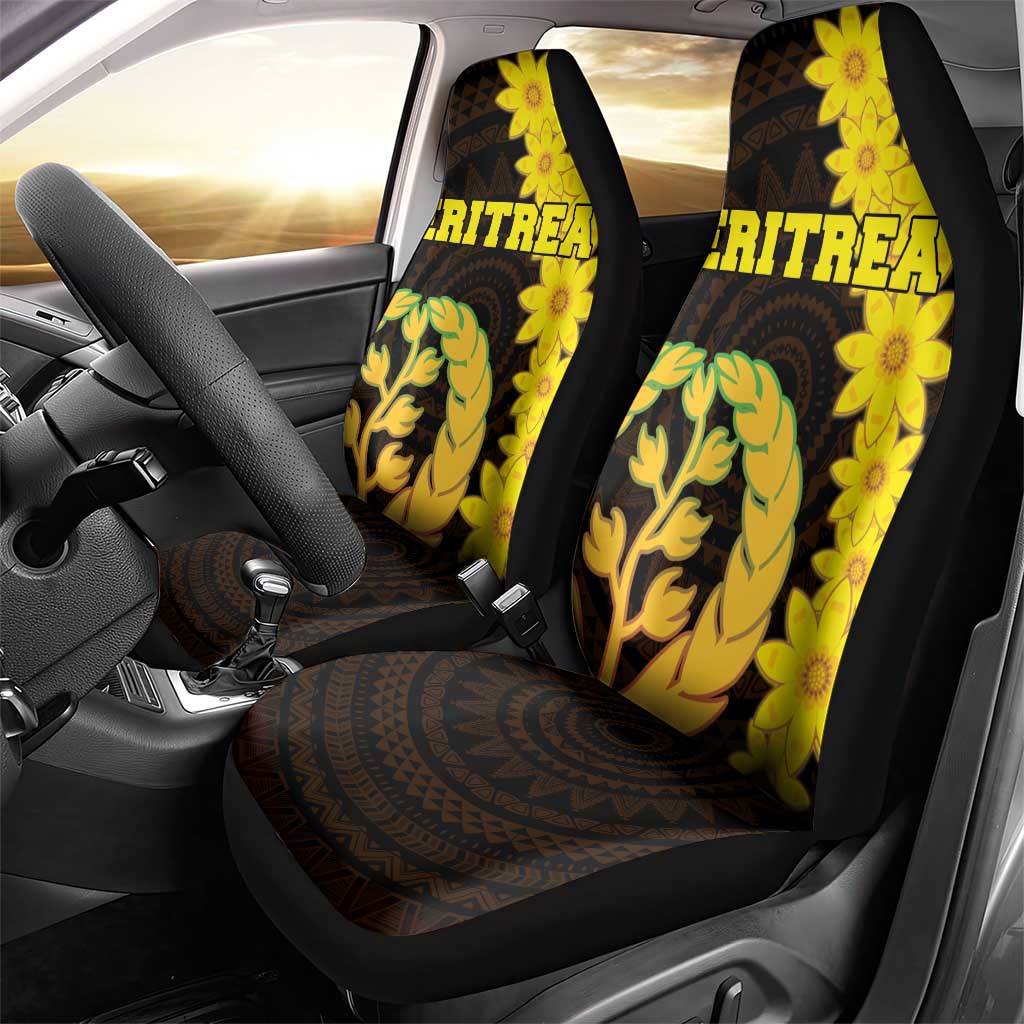 Enkutatash Eritrea New Year Car Seat Cover With Coat Of Arms - Wonder Print Shop
