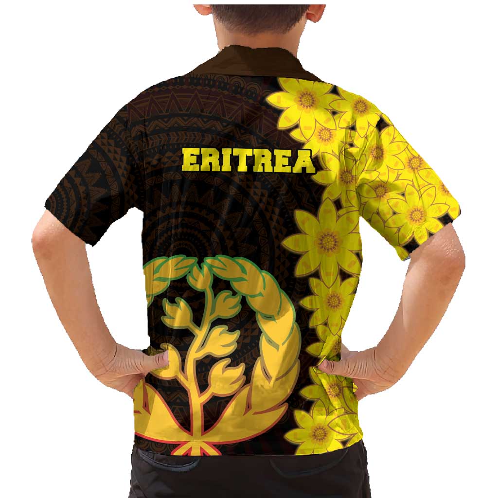 Enkutatash Eritrea New Year Family Matching Mermaid Dress and Hawaiian Shirt With Coat Of Arms - Wonder Print Shop