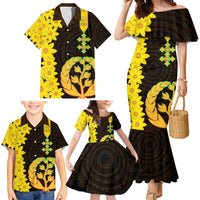 Enkutatash Eritrea New Year Family Matching Mermaid Dress and Hawaiian Shirt With Coat Of Arms - Wonder Print Shop