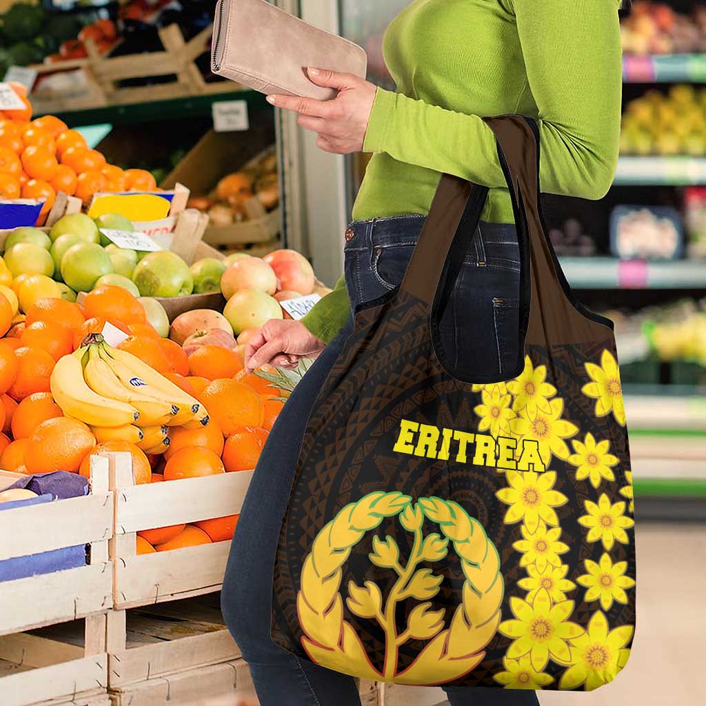Enkutatash Eritrea New Year Grocery Bag With Coat Of Arms