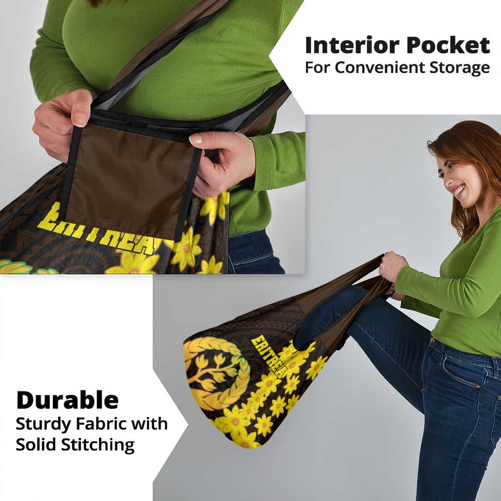 Enkutatash Eritrea New Year Grocery Bag With Coat Of Arms